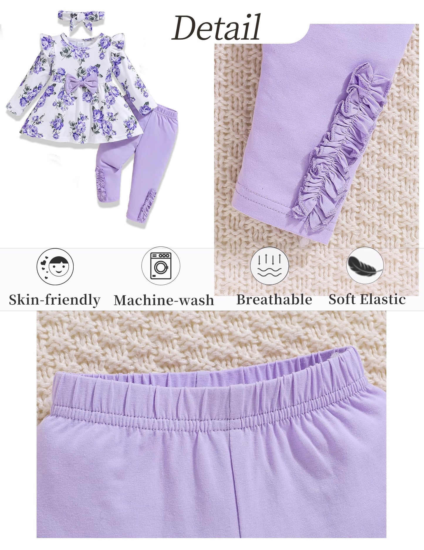 2T Girl Clothes 3T Toddler Girl Clothes Baby Girl Outfits Fall Cute Ruffle Shirt Top Floral Pants Set Infant Winter Clothes For