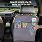 Econour 2-Pack Back Of Seat Protector For Kids Feet | Grey Oxford Fabric Car Kick Mats With 2 Pocket Organizer | Seat Protector