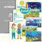 Smarty Kiddo 50 Pack Disposable Stick-On Placemats For Baby, 5 Designs Individually Folded - Farm, Sea World, Zoo, Antarctica &