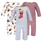Hudson Baby Unisex Baby Cotton Coveralls Christmas Dog, 12-18 Months