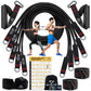 12Pcs Resistance Bands With Handles, Exercise Bands With Door Anchor, Legs Ankle Straps, Carry Bag For Resistance Training, Phys