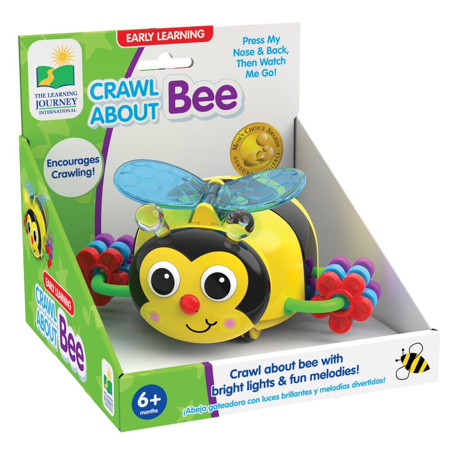 The Learning Journey Early Learning - Crawl About Bee - Crawling Toys for Babies 6-12 Months - Bright Lights and Fun Melodies - 