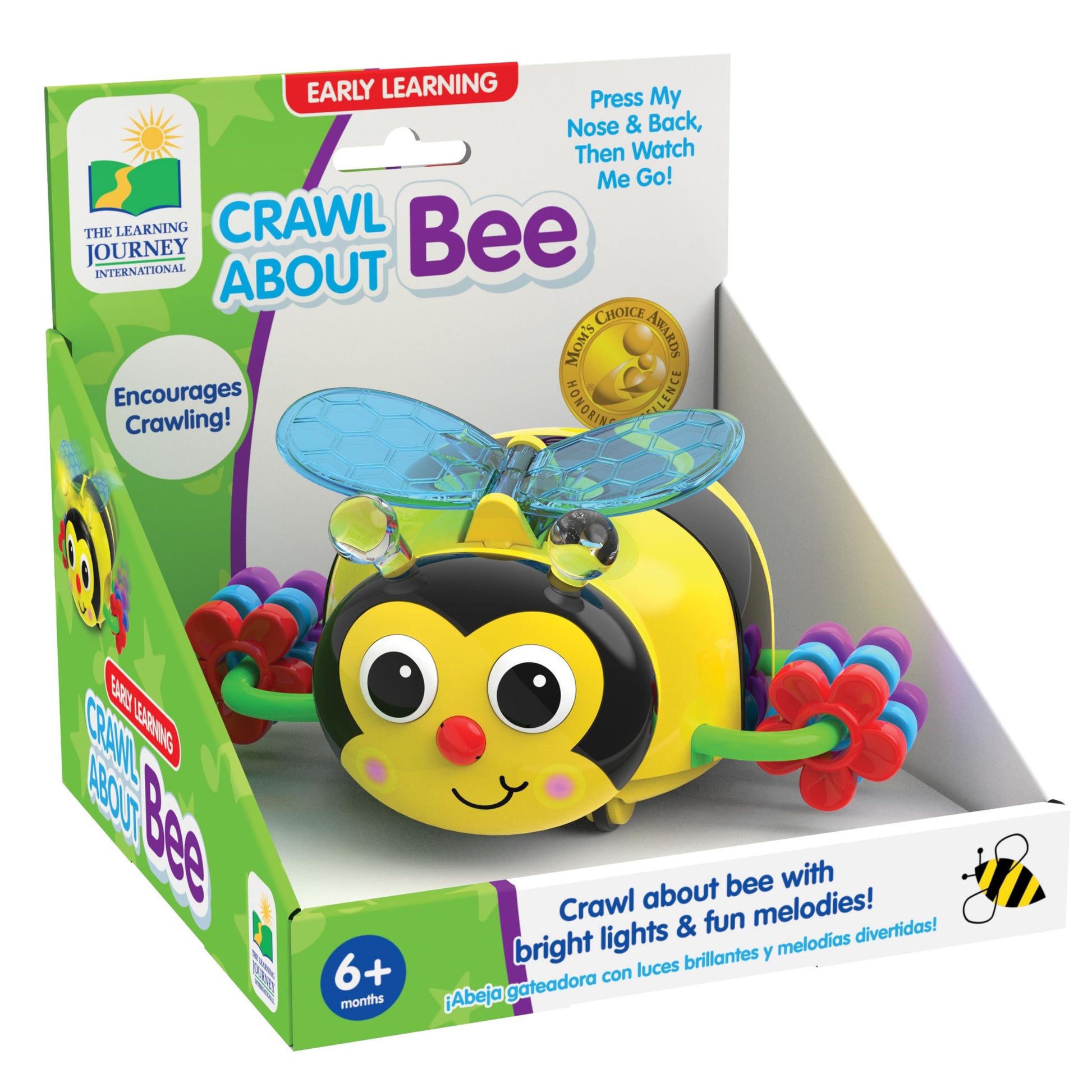The Learning Journey Early Learning - Crawl About Bee - Crawling Toys for Babies 6-12 Months - Bright Lights and Fun Melodies - 