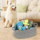 Small Woven Cotton Rope Basket Cute Baby Gift Baskets Empty Decorative Storage Basket For Organizing Shelves Closet Baby Nursery