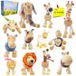 TEKOR Bendable Wooden Animal Toys (Set of 12) | Ages 3 & up | Fun & Posable Animals for Toddlers | Preschool Montessori Toys | S