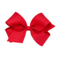 Wee Ones Baby Girls' Medium Grosgrain Hair Bow On A Weestay Clip W/Plain Wrap - Red,One Size
