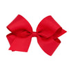 Wee Ones Baby Girls' Medium Grosgrain Hair Bow On A Weestay Clip W/Plain Wrap - Red,One Size