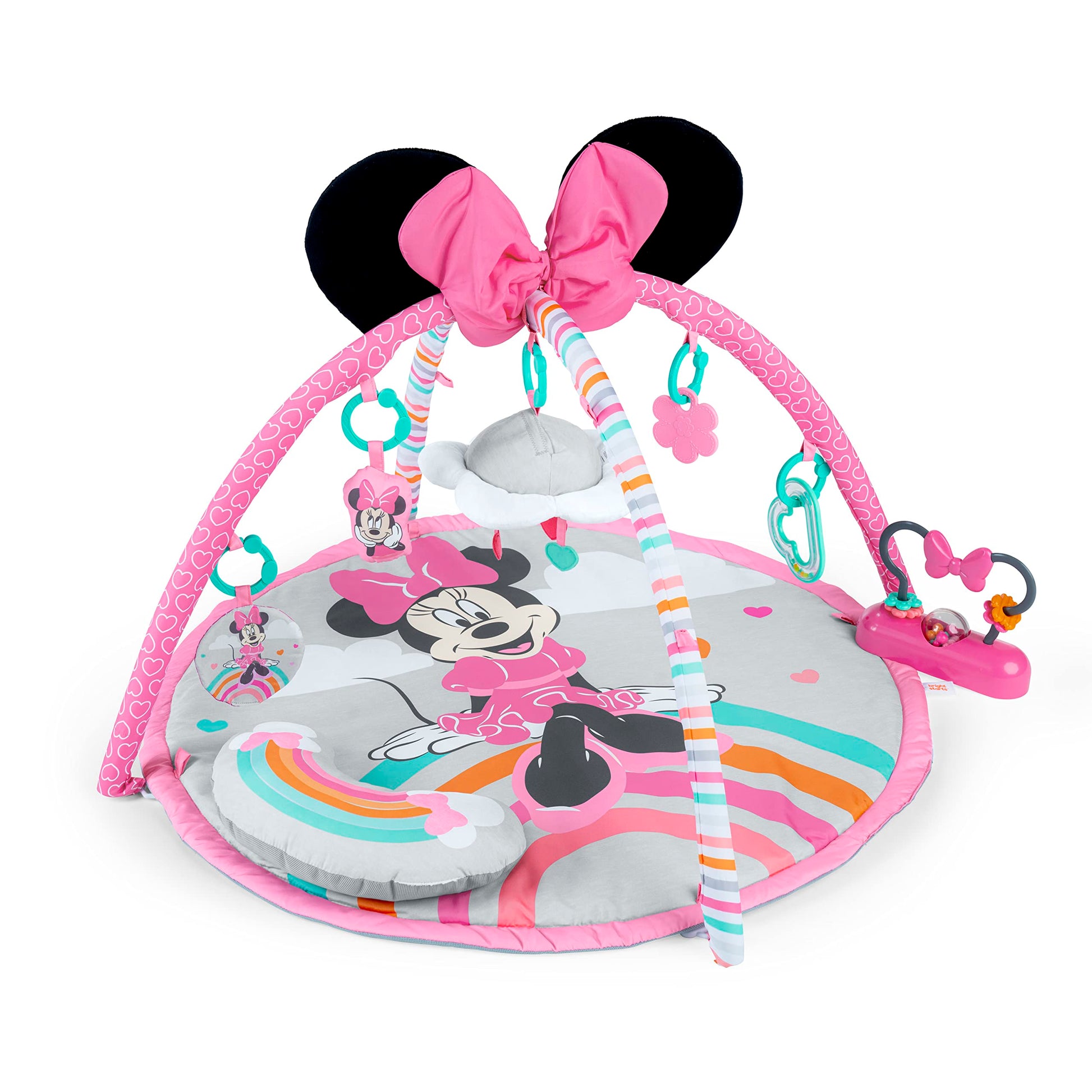 Bright Starts Disney Baby Minnie Mouse Forever Besties Activity Gym With Music And Lights, Pink, Newborn+