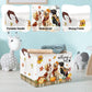 Clastyle Thanksgiving Autumn Harvest Dogs Basket Pickup Truck Sunflower Pumpkin Fall Gift Basket Large Brown Buffalo Plaid Stora