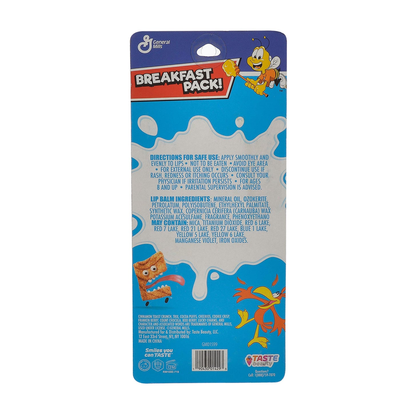 General Mills Cereal Flavored Breakfast Pack 10 Ct Lip Balms