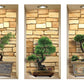 The Nisha 3 PC Pack Art Magic Peel and Stick 3D Vinyl Removable Wall Sticker Decals DIY Sticky Backsplash, Stones Bonsai 922NS