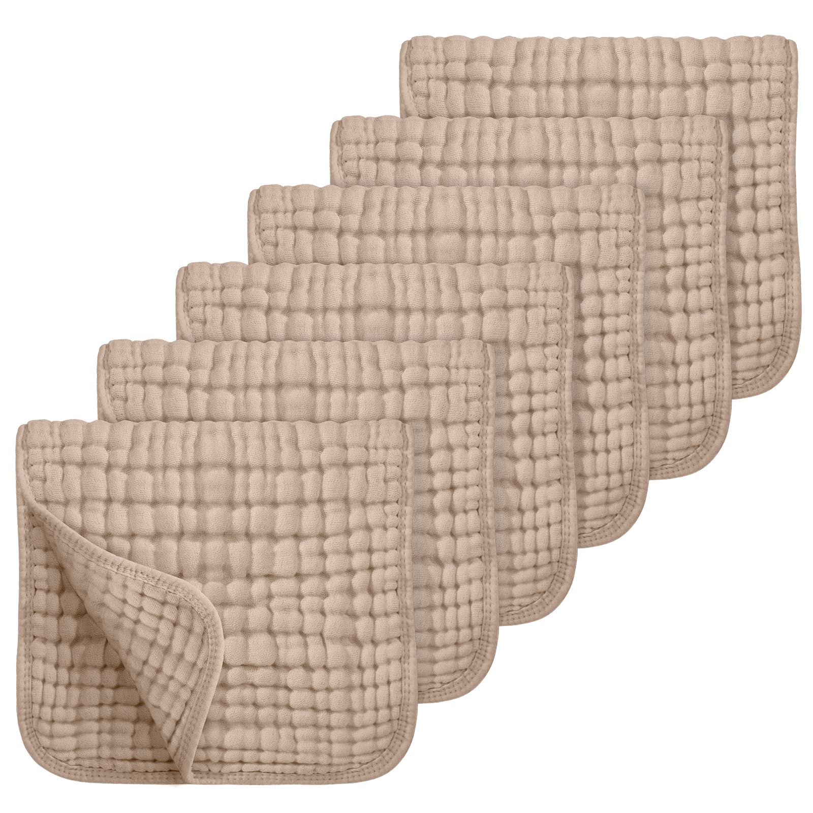 Looxii Muslin Burp Cloths 100% Cotton Muslin Cloths Large 20''X10'' Extra Soft And Absorbent 6 Pack Baby Burping Cloth For Boys