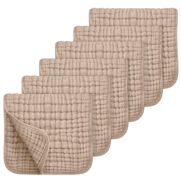 Looxii Muslin Burp Cloths 100% Cotton Muslin Cloths Large 20''X10'' Extra Soft And Absorbent 6 Pack Baby Burping Cloth For Boys