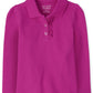 The Children'S Place Baby Girls And Toddler Girls Long Sleeve Ruffle Pique Polo, Aurora Pink, 3T
