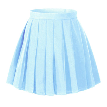 Beautifulfashionlife Girl'S Dance Costume Pleated Flared Skirts (Xs,Light Blue)