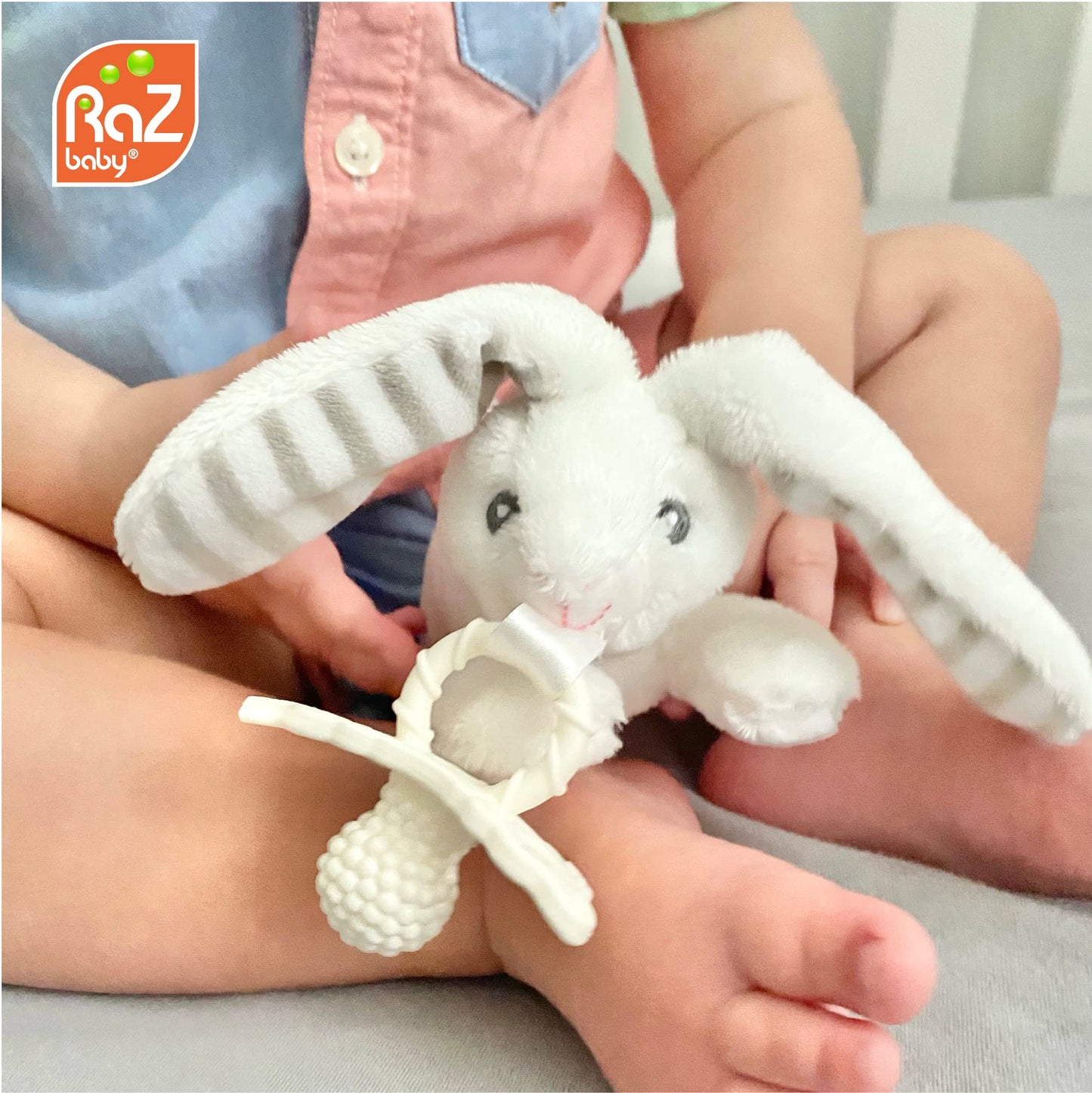 RaZbaby RaZbuddy RaZberry Teether/Pacifier Holder w/Removable Baby Teether Toy - 0M+ - Bpa Free (Unicorn)
