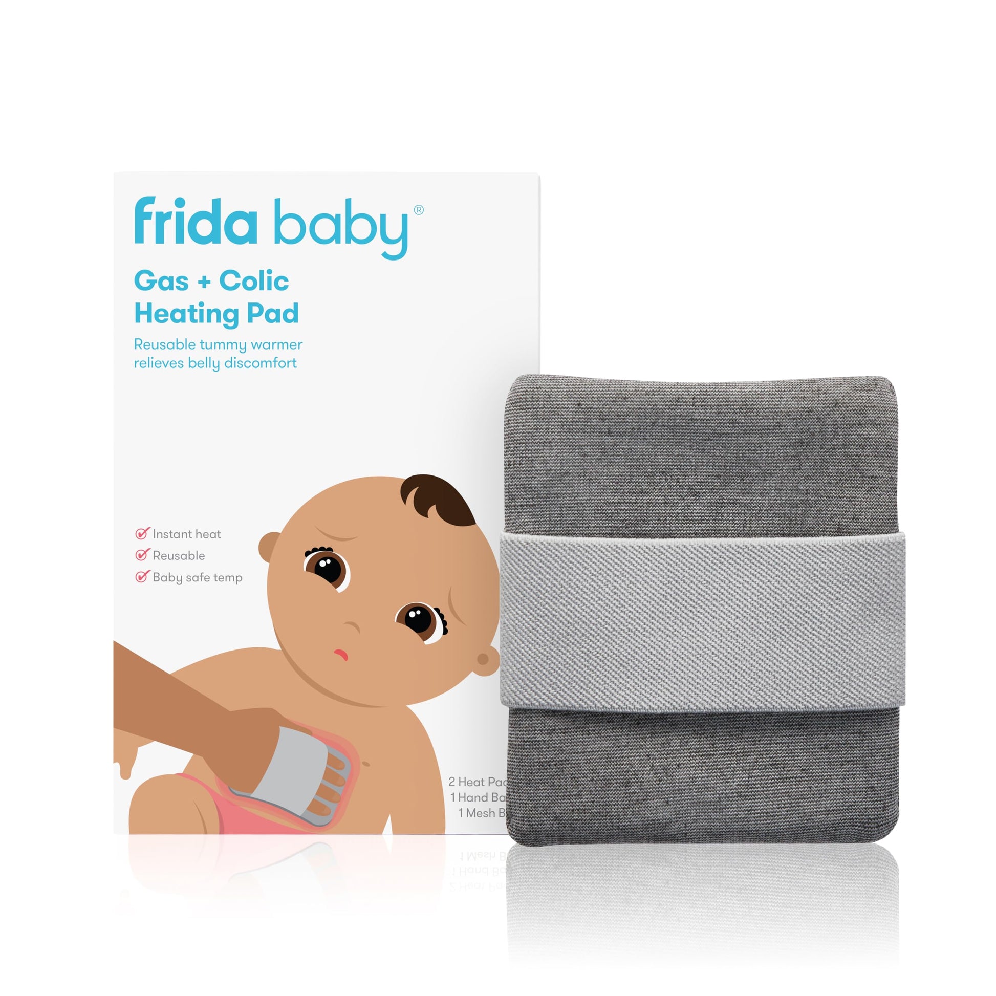 Frida Baby Gas + Colic Heating Pad for Natural Belly Relief | Gentle Heat to Relax + Soothe Bellies | Instant Tummy Warmer | Soo
