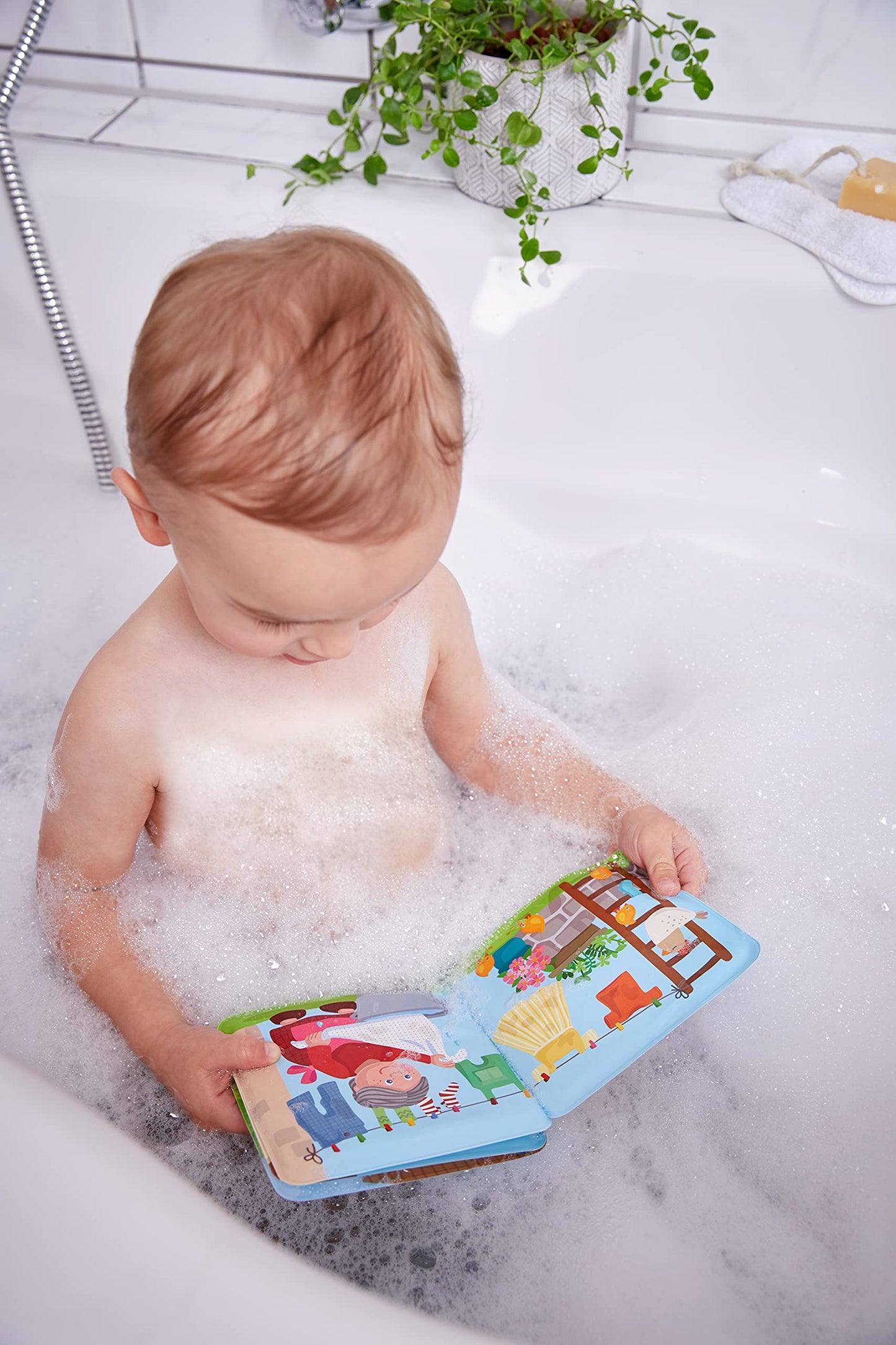 HABA Animal Wash Day - Magic Bath Book - Wipe with Warm Water and the Muddy Pages Come Clean
