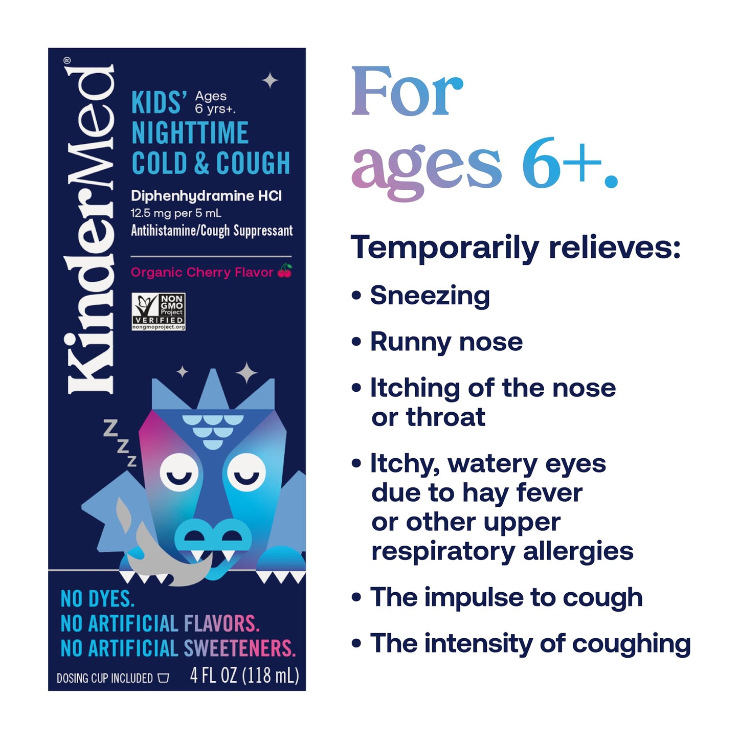 Kindermed Kids' Cough Day & Night Value Pack - Cough & Congestion Relief And Nighttime Cold Relief - No Artificial Flavors Or Sw