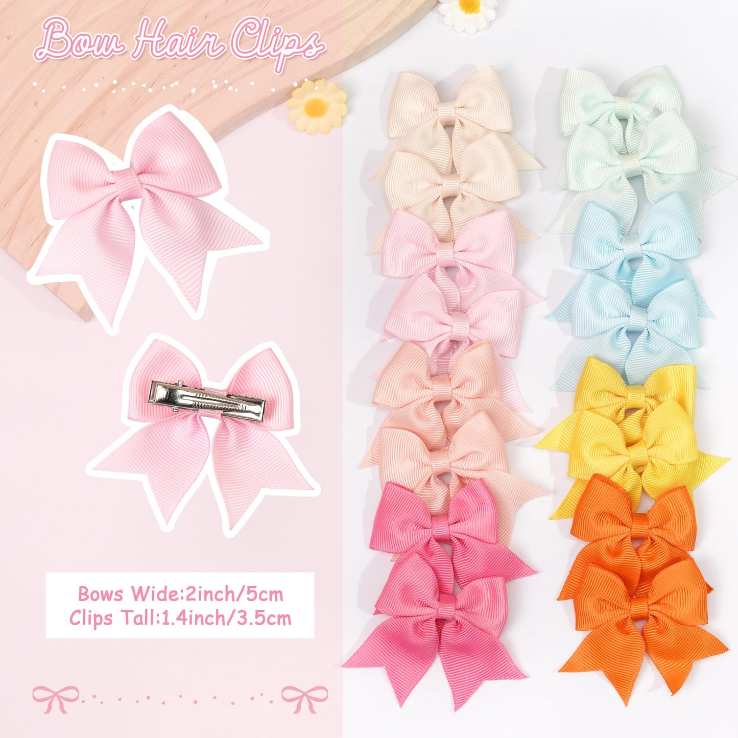 Joyoyo 60 Pieces Baby Bows Alligator Hair Clips In 30 Pastel Colors, Barrettes And Bows For Baby Girls,Toddlers,Kids