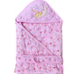 THE LITTLE LOOKERS Newborn Baby Quilted Wrapper Cum Blanket |Cotton Baby Wrap with Hood & belt/Swaddle/Baby dohar/baby odhna wit