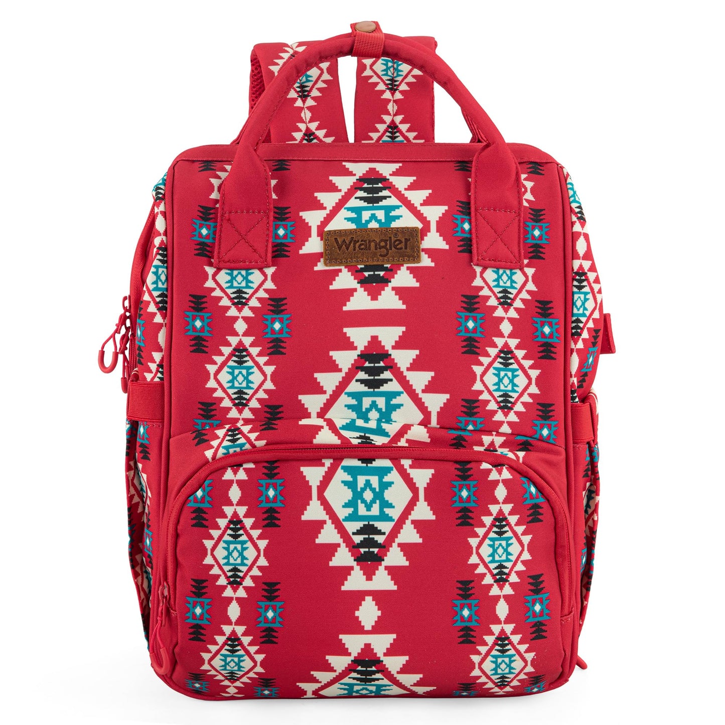 Montana West Wrangler Diaper Bag Backpack Aztec Travel Backpack Purses Western Multi-Function Baby Bags for Mom with Waterproof 