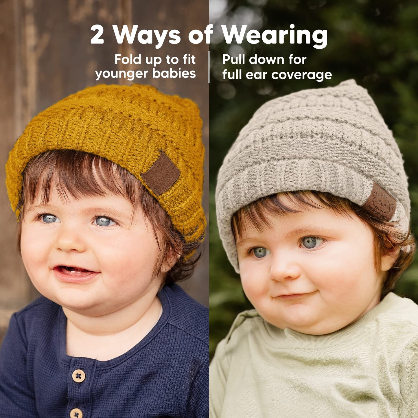 3-Pack Baby Beanies, Baby Hats - Newborn Hats, Baby Boy Hats, Baby Girl Hats For Winter (Sunshine)