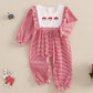 Doisbetthsay Baby Girl Romper Long Sleeve Jumpsuit Hearts Infant Newborn Clothes My First Valentines Baby Girl Outfit (Santa Red