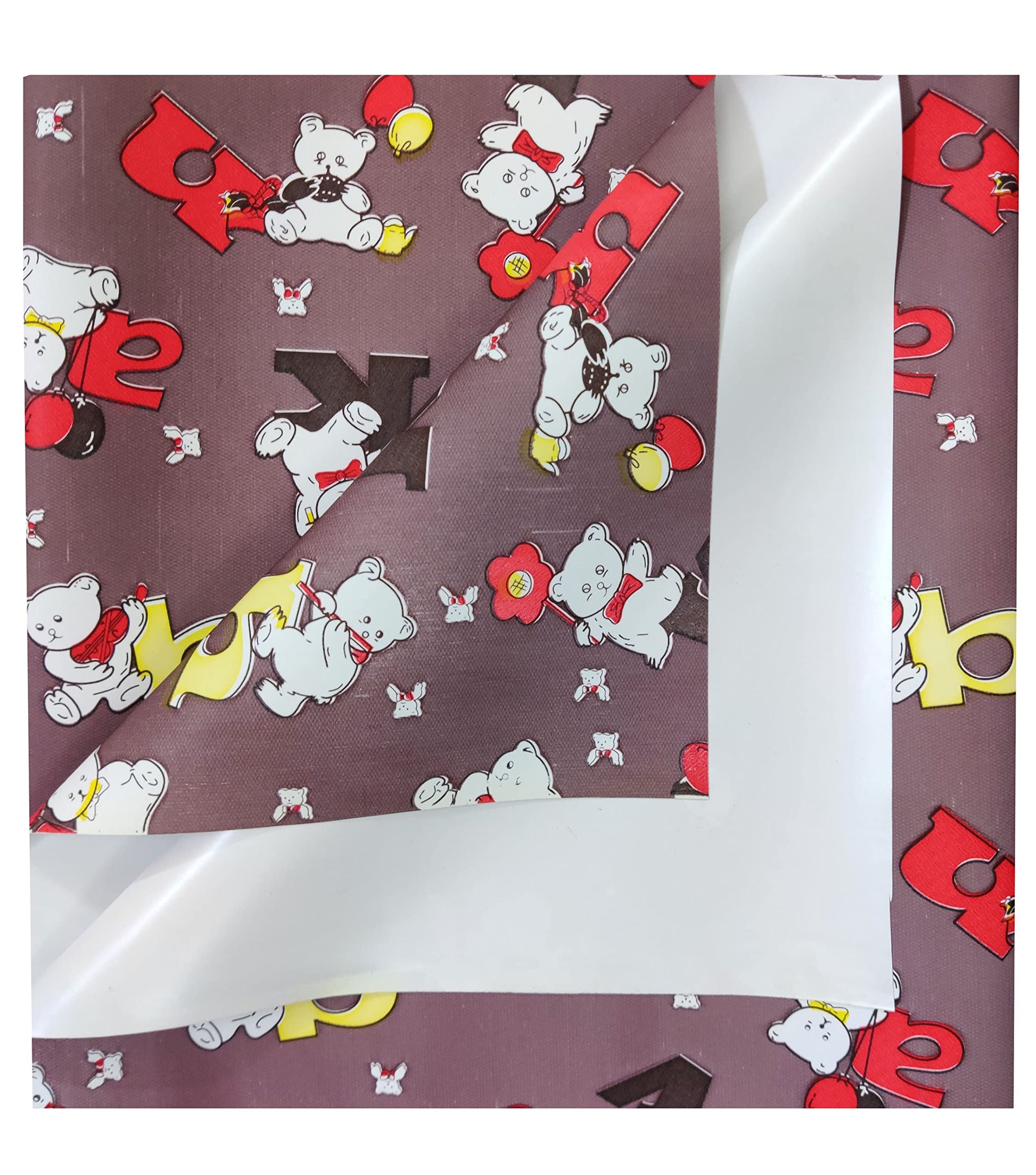 Pookie Plastic Sheet | Rubber Sheet For Babies | Bed Wetting Protector | 012 Months | 90 X 90 Cm (Alpha Brown)