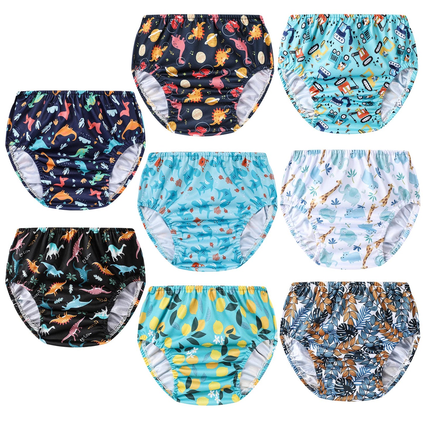 Smulpooti 8 Packs Reusable Plastic Training Pants For Toddlers And Waterproof Diaper Cover For Plastic Pants For Toddlers Boys 1