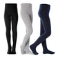 Petrass Girls Tights Toddler Cable Knit Cotton Footed Seamless Dance Ballet Baby Girls Leggings 3 Pack Greyblacknavy 5-6Y
