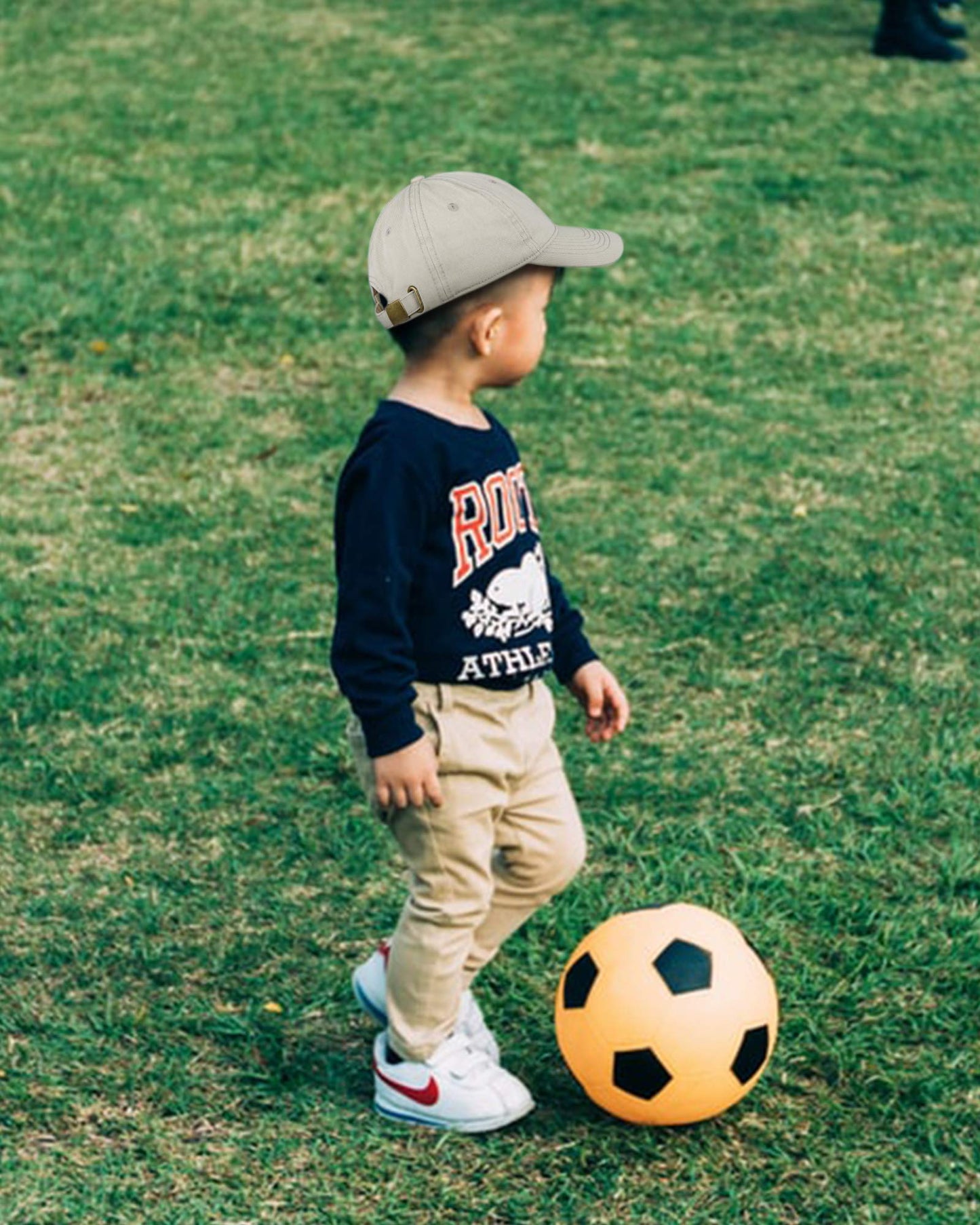 Furtalk Toddler Baseball Hat Kids Boys Girls Adjustable Washed Cotton Baseball Cap With Ponytail