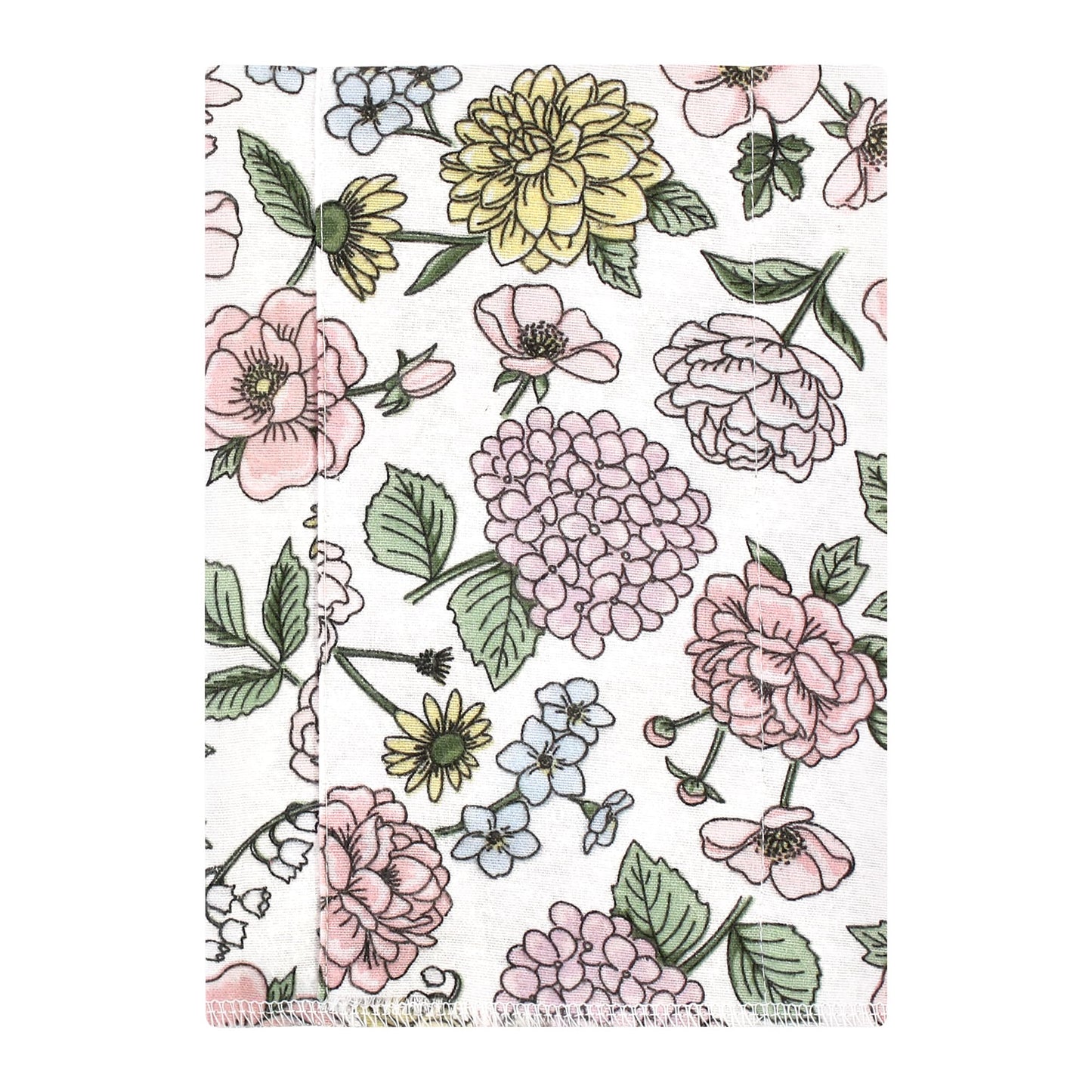 Hudson Baby Unisex Baby Cotton Flannel Burp Cloths, Vintage Blossom 4 Pack, One Size