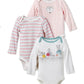 Lamaze Organic Baby Baby Girls' Long Sleeve Cotton Bodysuit, Snap Closure, 12 Months Red (La3204072I17)