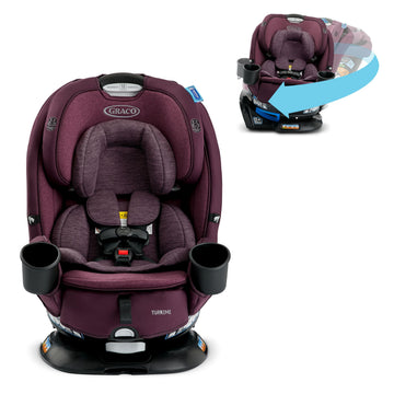 Graco Turn2Me 3-in-1 Convertible Car Seat, London, featuring Headrest and Harness Adjust, Easy Installation and Steel Reinforced