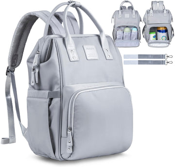 Auyre Diaper Bag Backpack Large Diaper Bag Travel Backpack With Insulated Pockets & Stroller Straps Baby Shower Gifts Large Capa