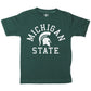Wes And Willy Ncaa Kids Ss Organic Cotton Tee Shirt, Michigan State Spartans, M, Evergreen