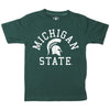 Wes And Willy Ncaa Kids Ss Organic Cotton Tee Shirt, Michigan State Spartans, M, Evergreen