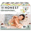 The Honest Company Clean Conscious Diapers | Plant-Based, Sustainable | So Delish + All The Letters | Club Box, Size 5 (27+ lbs)