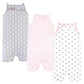 Hudson Baby Unisex Cotton Rompers, Elephant, 12-18 Months