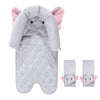 Hudson Baby Unisex Baby Car Seat Insert And Strap Covers, Pretty Elephant, One Size