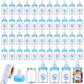 62 Pcs 3.5 Inch Baby Mini Milk Bottle Baby Shower Favor With 500 Adhesive Thank You For Showering Stickers, Small Plastic Candy