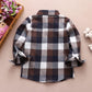 Fuermos Toddler Baby Boy Girls Outfits Plaid Flannel Long Sleeve Shirt Tops Kid Clothes(2-3T)