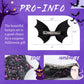 Oneninedream Black Bat Hair Bow Clips, 2 Pcs Pu Leather & Glitter Halloween Hair Clips With Alligator Clips, Baby Girl Toddler H