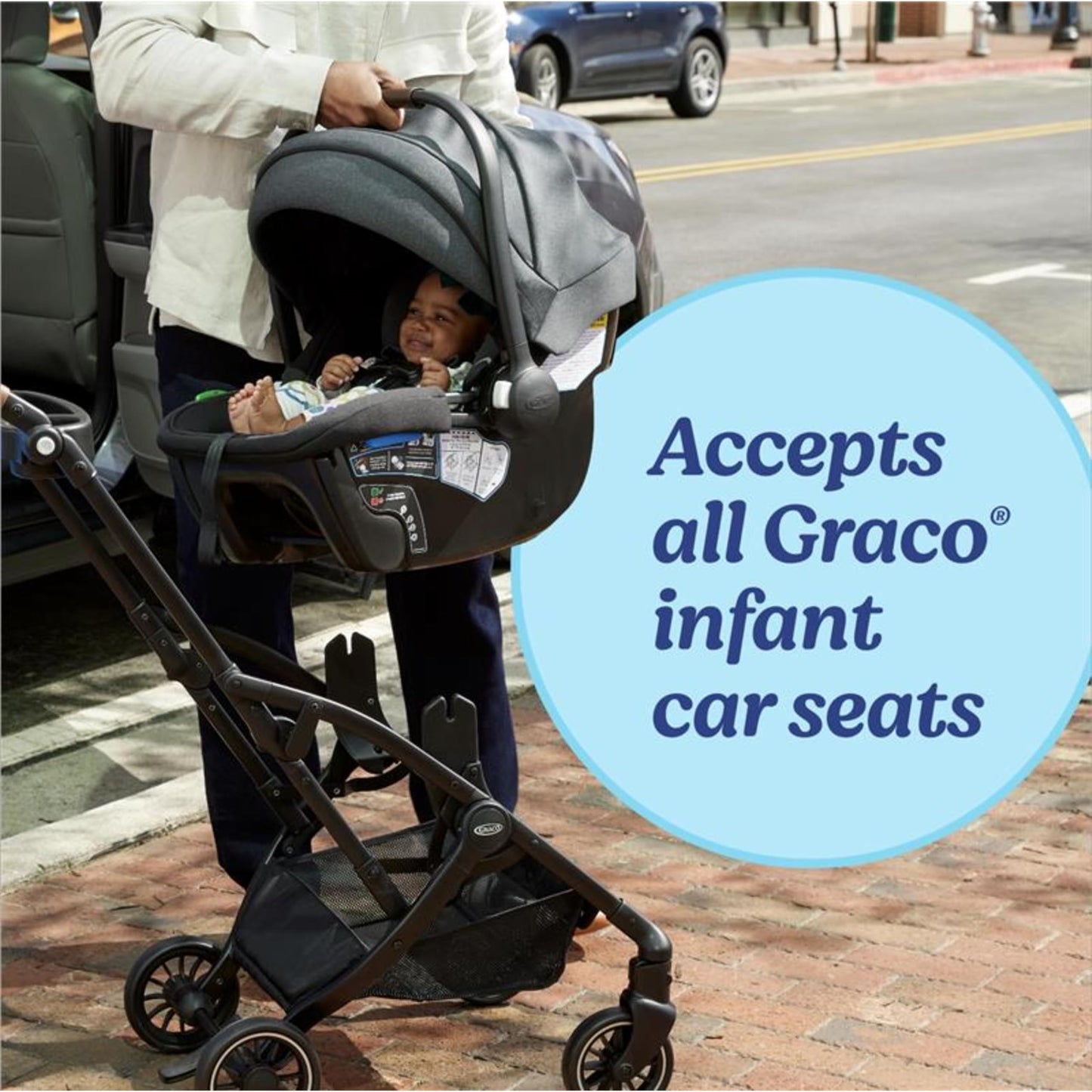 Graco On The Go Max Frame Stroller, Accepts All Graco Infant Car Seats, Backpack Style Lightweight Travel Stroller Frame