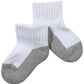 Jefferies Unisex Baby Sport Quarter 6 Pk - White/Gry - 5-6.5