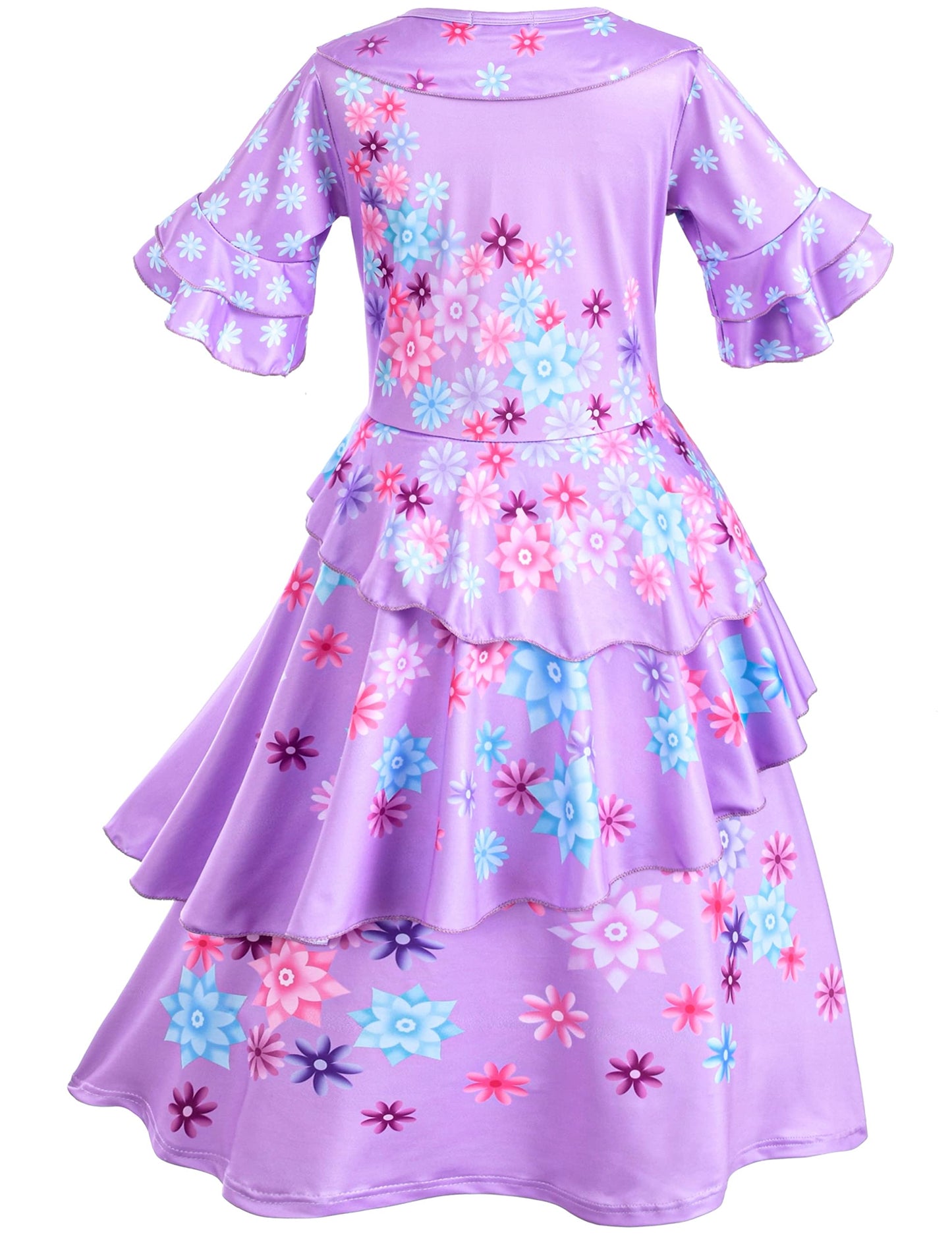 Kaisebile Princess Costume Dress For Girls Birthday Halloween Party Dress Up With Bag,Leis Necklace Headband 5-6 Years