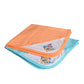 CATCUB Ultra Soft Cotton Baby Hooded Towel Combo  Pack of 2 (Blue & Orange)