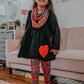 Unique Baby Girls 3 Piece Valentines Day Toddler Plaid Heart Legging Set Outfit (10 Years, Red)