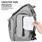 Baby Diaper Bag Backpack With Changing Pad, Changing Backpack With 13 Pockets And Stroller Straps, Large Capacity, Grey, Best Gi